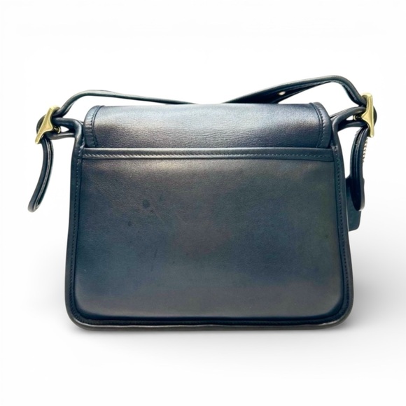π Vintage Costa Rica Coach Rambler Legacy Navy Leather Crossbody Shoulder Bag - Picture 4 of 15